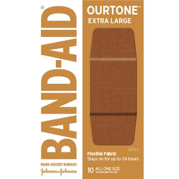 Band-Aid Ourtone Adhesive Bandage Fabric XL BR45 Sterile 10/Bx