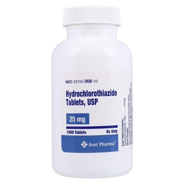 Hydrochlorothiazide 25mg 1000/Bt