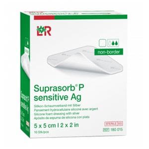 Suprasorb P Silver/Foam Non-Border Dressing 2x2" Sterile Square Adhesive