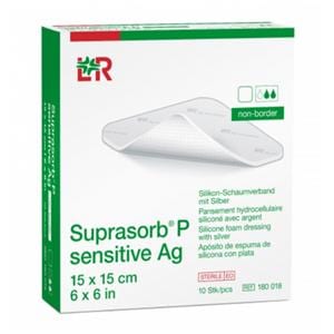 Suprasorb P Silver/Foam Non-Border Dressing 6x6" Sterile Square Adhesive