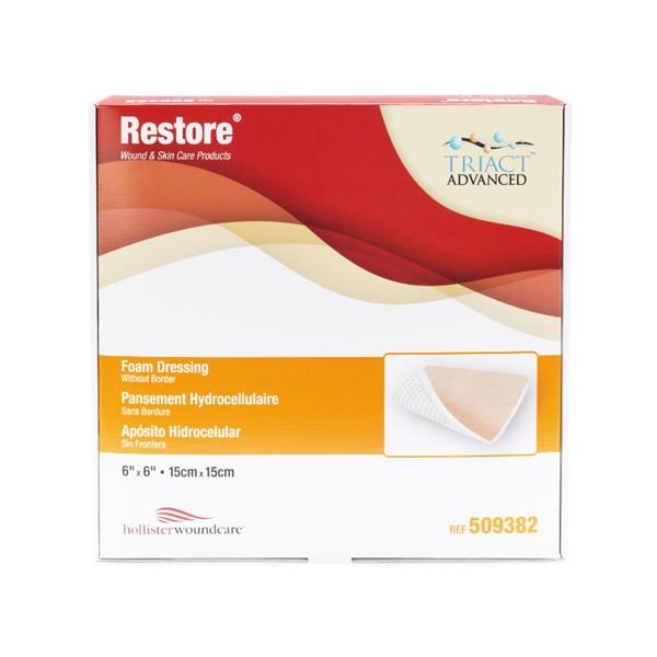 Restore Foam Non-Border Dressing 6x6" Sterile Absorbable LF