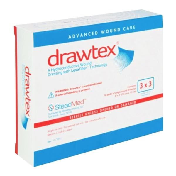 Drawtex LevaFiber Hydroconductive Dressing 3x3" Sterile Non-Adherent