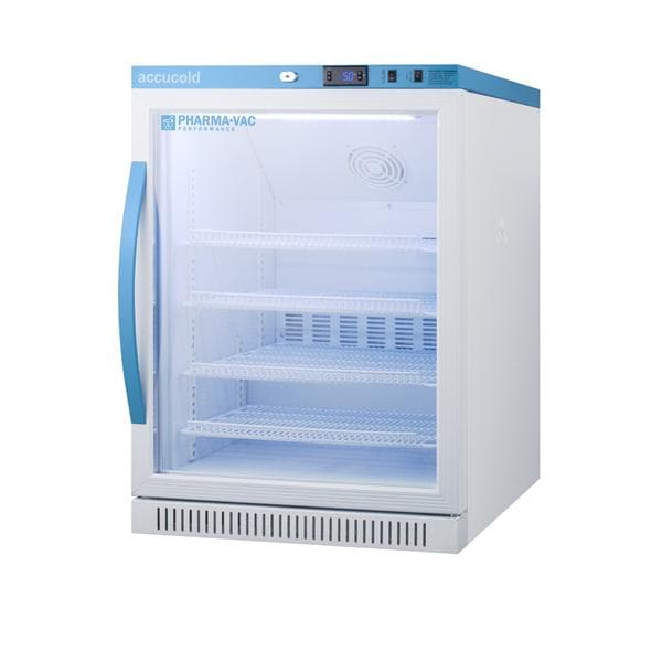 Accucold Performance Series Vaccine Refrigerator 6.0 Cu Ft Glass Door 2 to 8C Ea