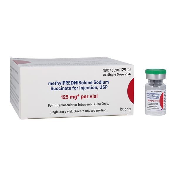 Methylprednisolone Sodium Succinate Injection 125mg SDV 2mL 25/Bx