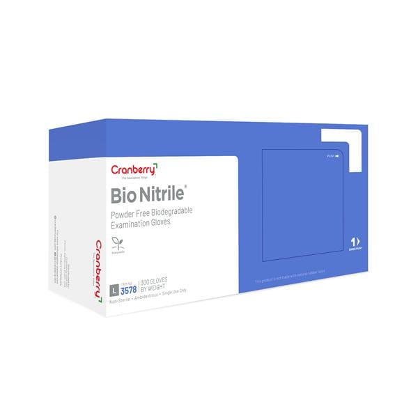 BioNitrile Exam Gloves X-Small Blue Non-Sterile, 10 BX/CA