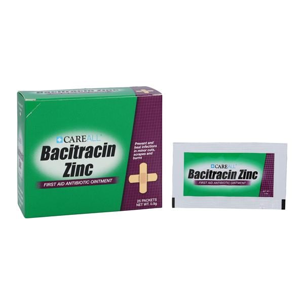 Bacitracin Zinc Topical Ointment 500u/gm 0.9gm Foil Pack 25/Bx