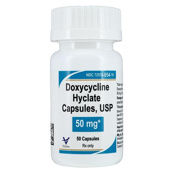 Doxycycline Hyclate Capsules 50mg Bottle 50/Bt