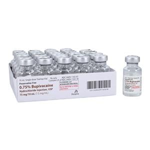 Bupivacaine HCl Injection 0.75% SDV 10mL 25/Package