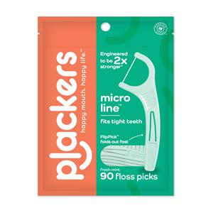 Plackers Dental Picks Mint 90/Bg Bags 6/Bx, 12 BX/CA