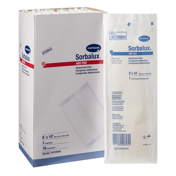 Sorbalux ABD Nonwoven Cellulose ABD Pad 8x10" Not Made With Natural Rubber Latex