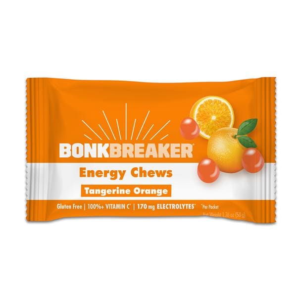 Bonk Breaker Energy Chews 100% VitC DV Elctrlyt Tangerine Orange Carton 10/Ct