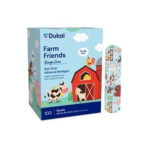 Adhesive Bandage PE Film 3/4x3" Farm Friends Sterile 100/Bx