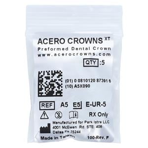 ACERO Stainless Steel Crowns 5 2nd Primary Upper Right Molar 5/Pk 5/Pk