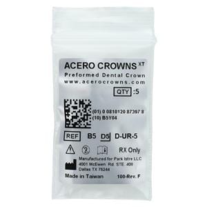 ACERO Stainless Steel Crowns 5 1st Primary Upper Right Molar 5/Pk 5/Pk