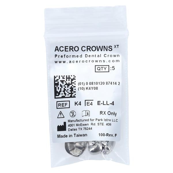 ACERO Stainless Steel Crowns 4 2nd Primary Lower Left Molar 5/Pk 5/Pk