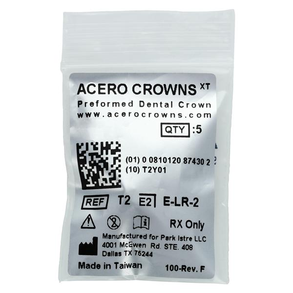 ACERO Stainless Steel Crowns 2 2nd Primary Lower Right Molar 5/Pk 5/Pk