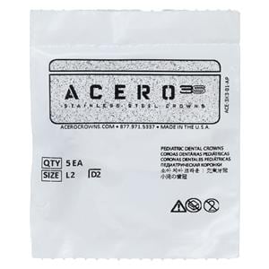 ACERO Stainless Steel Crowns 2 1st Primary Lower Left Molar 5/Pk 5/Pk