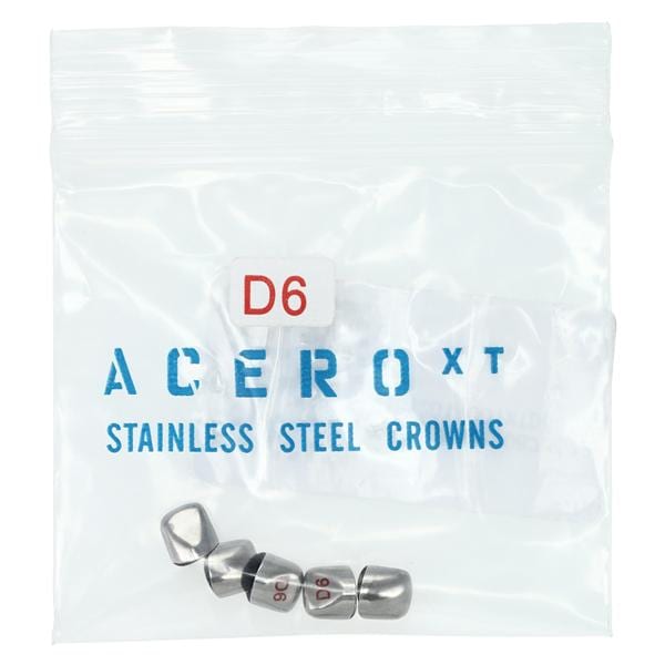 ACERO Stainless Steel Crowns 6 Primary Upper Right Lateral 5/Pk 5/Pk