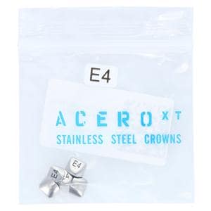 ACERO Stainless Steel Crowns 4 Primary Upper Right Central 5/Pk 5/Pk