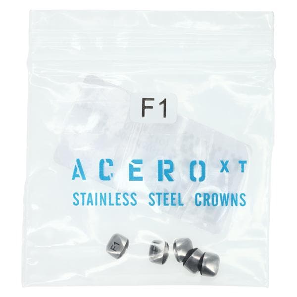 ACERO Stainless Steel Crowns 1 Primary Upper Left Central 5/Pk 5/Pk