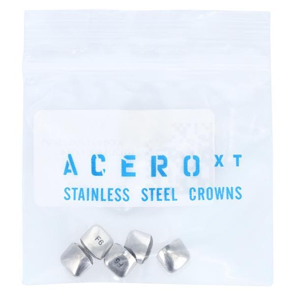 ACERO Stainless Steel Crowns 6 Primary Upper Left Central 5/Pk 5/Pk