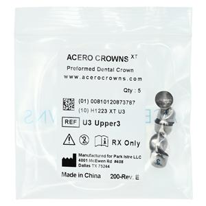 ACERO Stainless Steel Crowns 3 Upper Canine 5/Pk 5/Pk