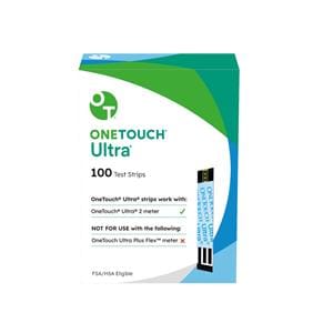 One Touch Ultra Blood Glucose Test Strip 100/Bx, 24 BX/CA