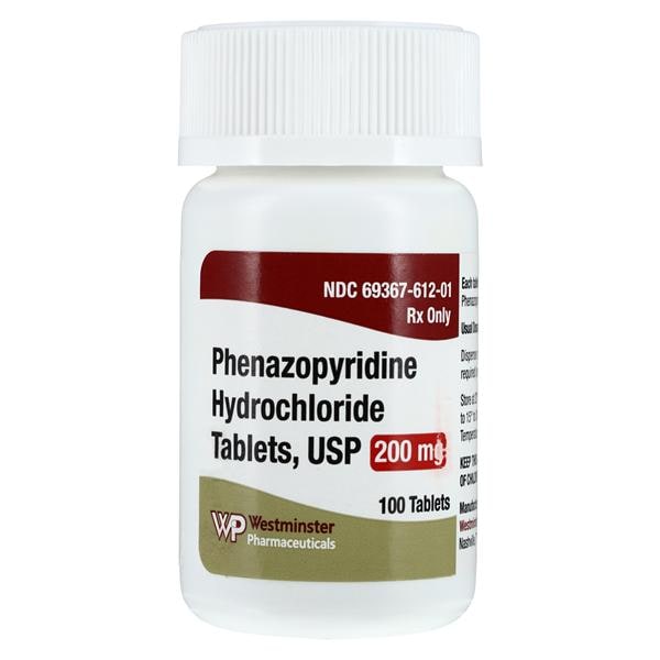 Phenazopyridine Tablets 200mg Bottle 100/Bt