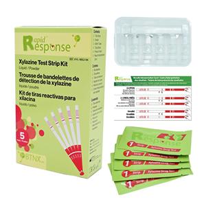 Rapid Response DOA: Drugs of Abuse Xylazine Test Strip Kit Harm Reduction 5/Bx