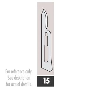 Ace Stainless Steel Sterile Surgical Blade #15 Disposable 100/Bx