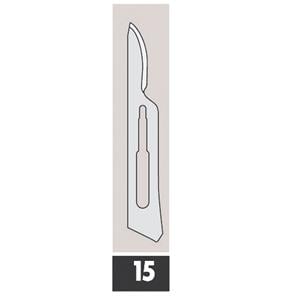 Ace Carbon Steel Sterile Surgical Blade #15 Disposable 100/Bx