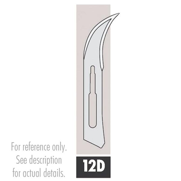 Carbon Steel Sterile Surgical Blade #12D Disposable 100/Bx