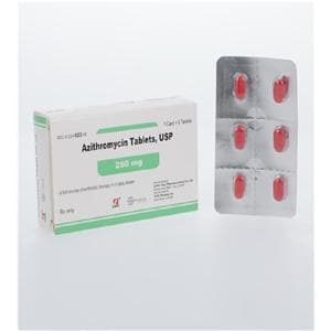 Azithromycin Tablets 250mg Blister Pack 1x6/Pk