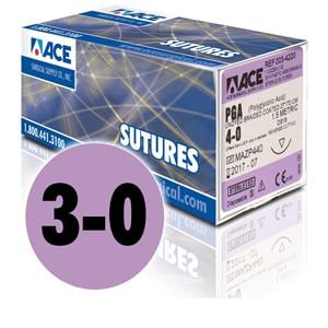 Suture 3-0 18" PGA Braided DS-18 Violet 12/Bx