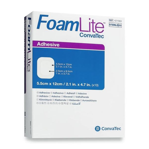 FoamLite Foam Dressing 5.5x12cm Rectangle Silicone Adhesive