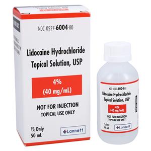 Lidocaine HCl Topical Solution 4% Bottle 50mL 50mL/Bt