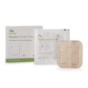 Mepilex Border Flex Lite Foam Wound Dressing 4x4" Square Tan