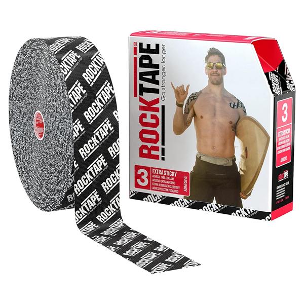 RockTape Kinesiology Tape 97% Cotton/3% Nylon 2"x16.4' Logo Black Ea