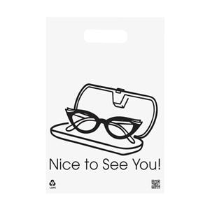 Eye Care Supply Bag Nice To See You Clear Plastic Disposable 8x12" 100/Pk