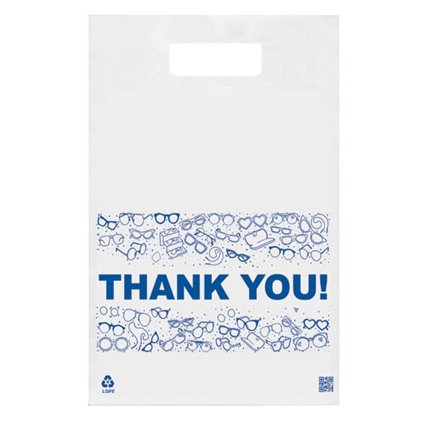 Eye Care Supply Bag Thank You White Plastic Disposable 12x16" 100/Pk