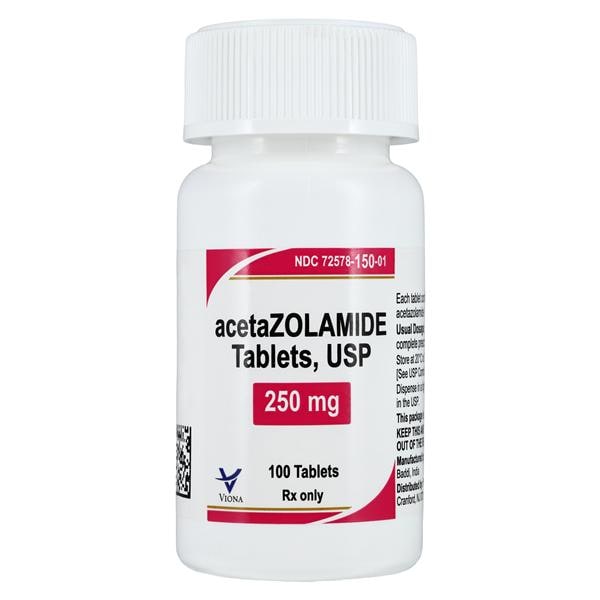 Acetazolamide 250mg 100/Bt