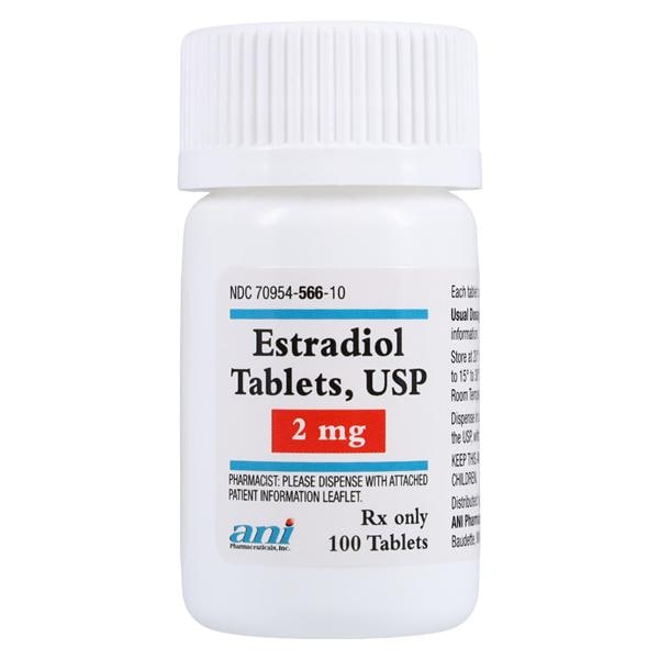 Estradiol Tablets 2mg Bottle 100/Bt