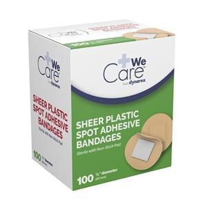 Adhesive Bandage Plastic 7/8" Sheer Sterile 100/BX