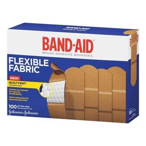 Band-Aid Adhesive Bandage Fabric 1x3" Tan Sterile 100/BX