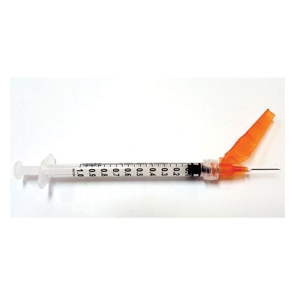 Syringe Needle 25gx5/8" 1cc Transparent Safety No Dead Space 50/Bx, 6 BX/CA