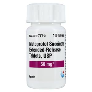 Metoprolol Succinate ER 50mg Extended Release 100/Bt