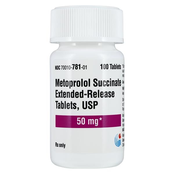 Metoprolol Succinate ER 50mg Extended Release 100/Bt