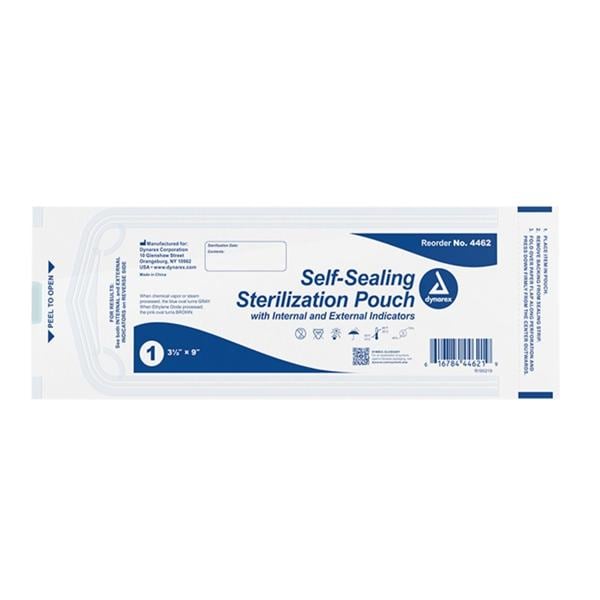 Sterilization Pouch Self Seal 3.5 in x 9 in 200/Bx