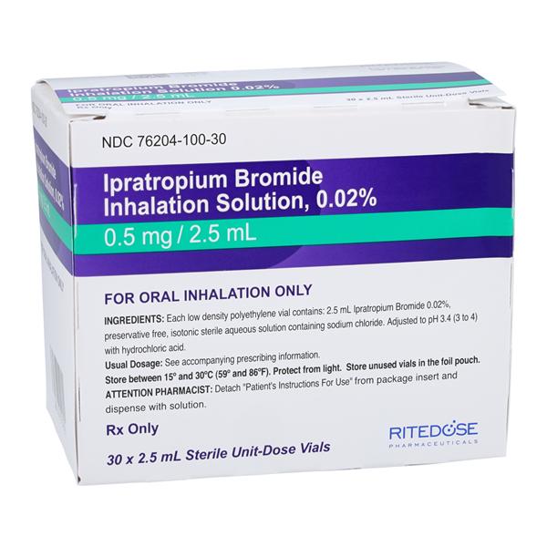 Ipratropium Bromide Inhalation Solution 0.02% Pack 2.5mL 30/Pk