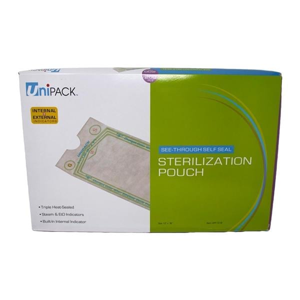 Unipack Sterilization Pouch Heat Sealed 12 in x 18 in 200/Bx